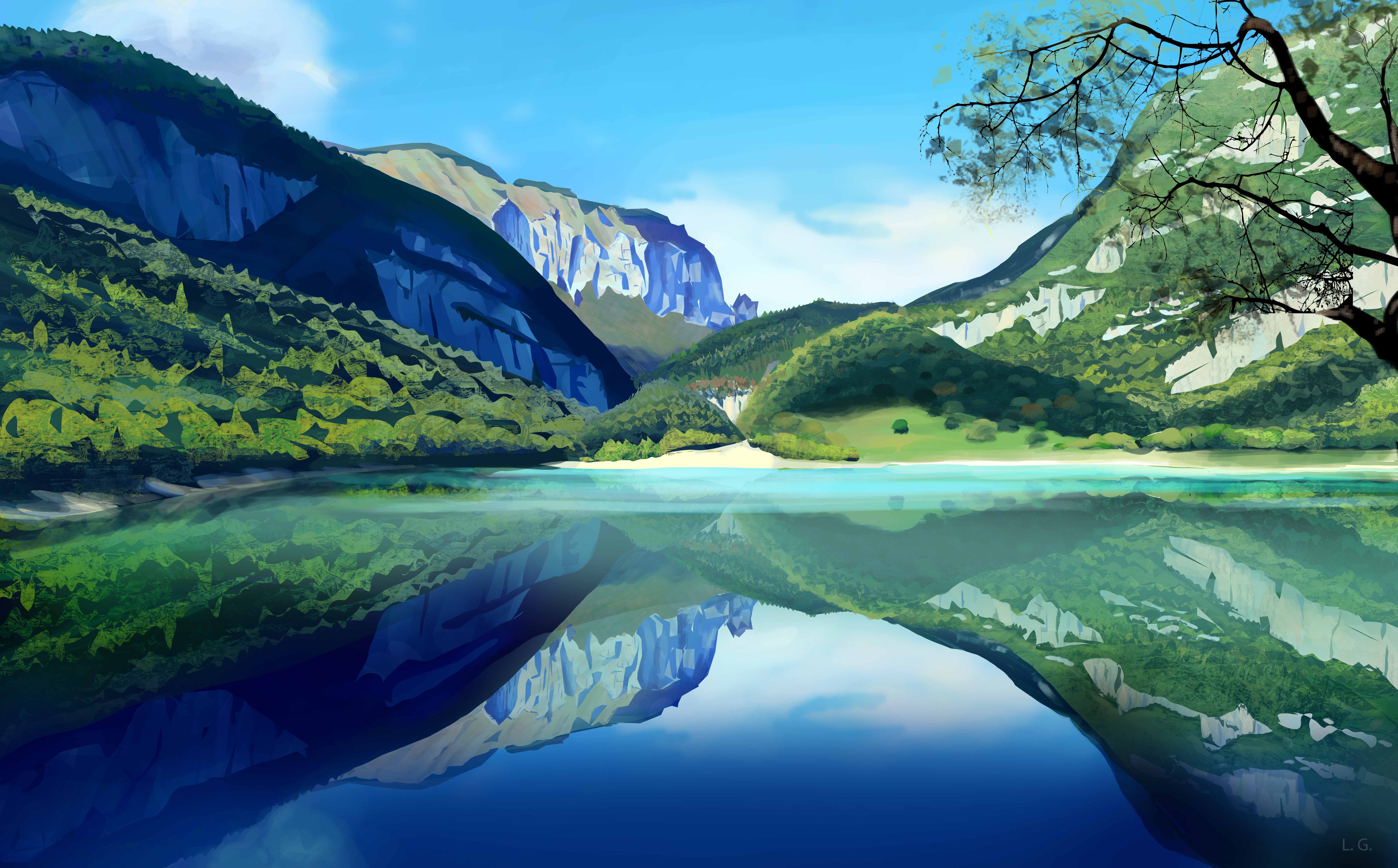 lake_mountains illustration